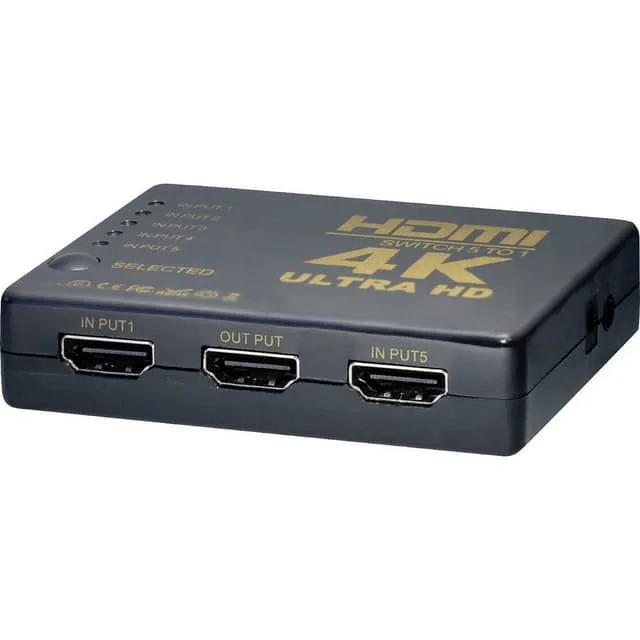 Maxtrack CS 1-5 L HDMI-Switch med fjärrkontroll