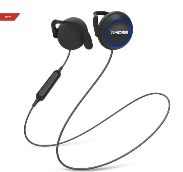 Koss BT221i - Hörlurar med mikrofon - på örat - montering över örat - Bluetooth - trådlös - svart