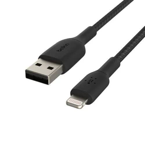 USB-kabel Belkin BoostCharge USB-A till Lightning Braided, 1 meter