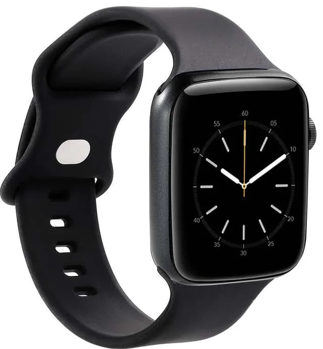 Gear silikonarmband för Apple Watch 41-45mm (svart)