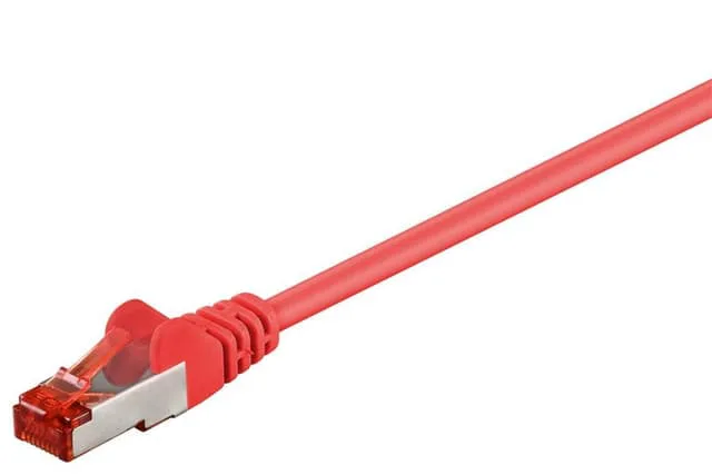 Goobay Patchkabel CAT 6, S/FTP (PiMF), röd, 25 m kopparledare (CU), halogenfri kabelhölje (LSZH)