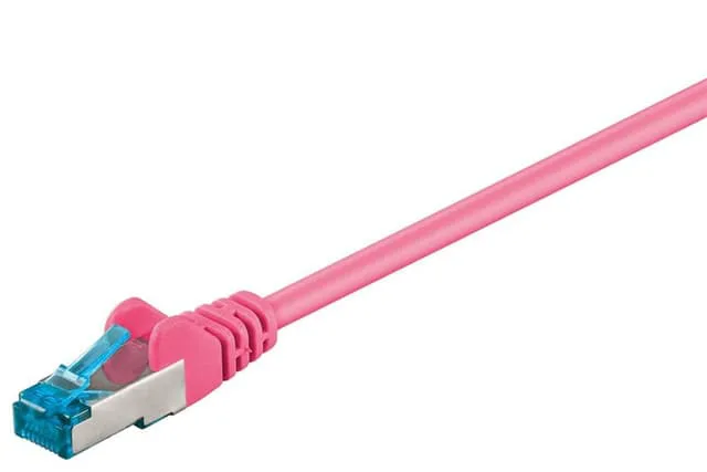 Goobay Patchkabel CAT 6A, S/FTP (PiMF), magenta, 10 m