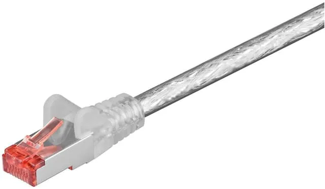 Goobay Patchkabel CAT 6, S/FTP (PiMF), transparent, 10 m
