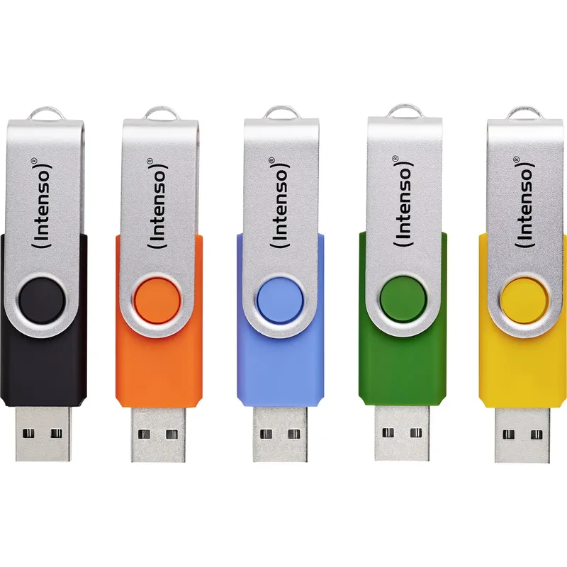 Intenso Office Line USB-minne Box 32 GB Gul, Grön, Svart, Blå, Orange 3543585 USB 3.2 Gen 1