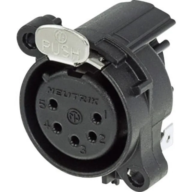 Neutrik NC5FAH XLR-kontakter Flänsanslutning