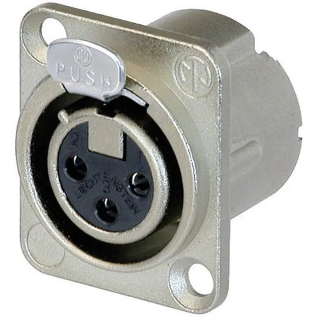 Neutrik NC3FD-LX XLR-kontakter Flänsanslutning