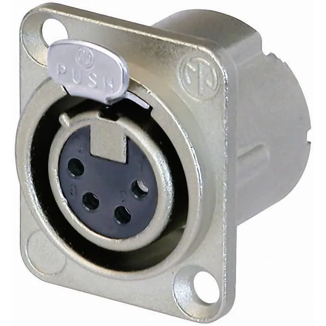 Neutrik NC4FD-LX XLR-kontakter Flänsanslutning