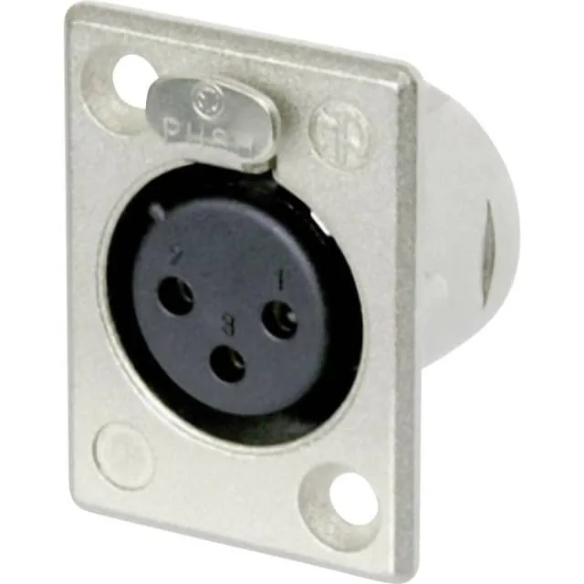 Neutrik NC3FP-1 XLR-kontakter Flänsanslutning