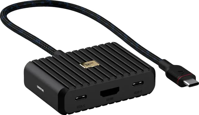 Unisynk 5-portars 8K 100W USB-C hubb (grå)