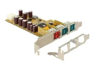 Delock USB-adapter PCIe 1.1 PoweredUSB 2.0 (12 V) x 2 + PoweredUSB 2.0 (24 V) x 1