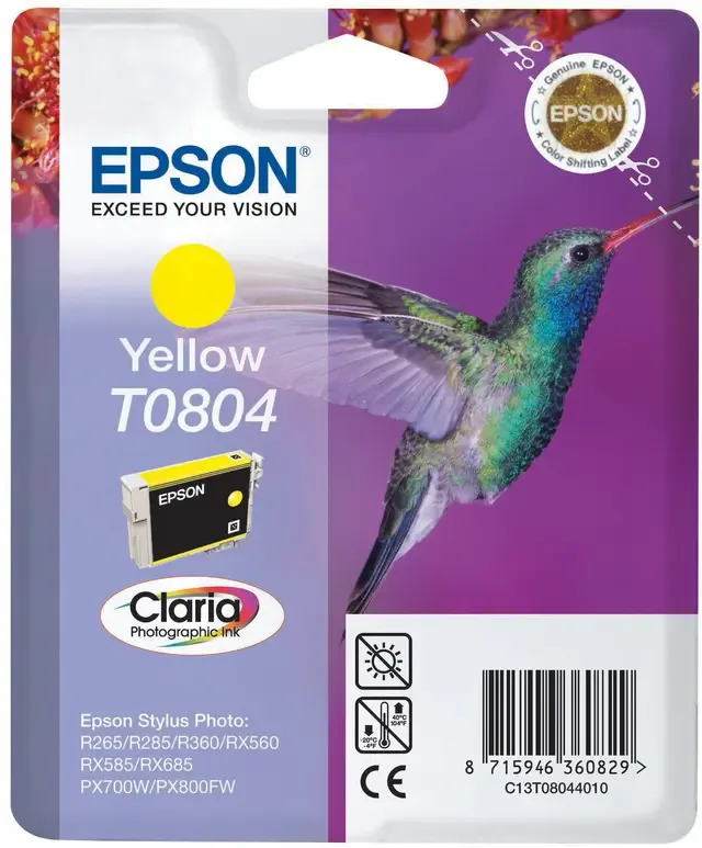 Epson Bläckpatron T0804 Claria Gul