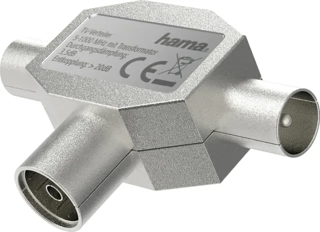 Hama coax 1-2 antennsplitter för TV