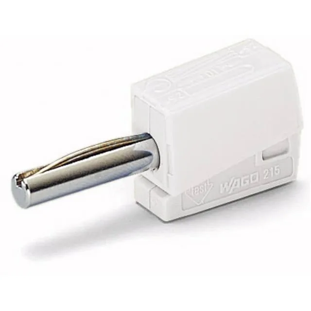 WAGO Banankontakt Kontakt hane rak Stift-Ø: 4 mm Vit