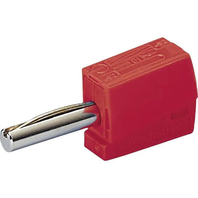 WAGO Banankontakt Kontakt hane rak Stift-Ø: 4 mm Röd