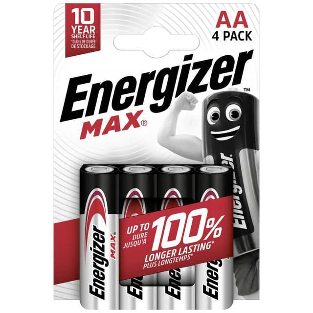 ENERGIZER Batteri AA/LR6 Max 4-pak