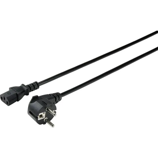 Basetech XR-1638072 IEC Anslutningskabel Svart 3.00 m