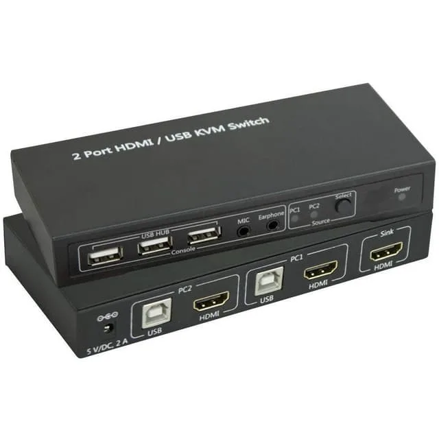 Speaka professional 2 Port KVM-switch HDMI USB 1920