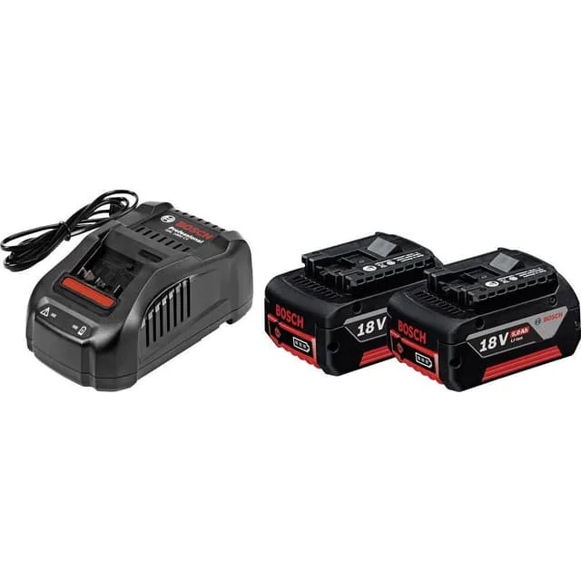 Bosch 2 x GBA 18V 5.0Ah + charger GAL 1880 CV