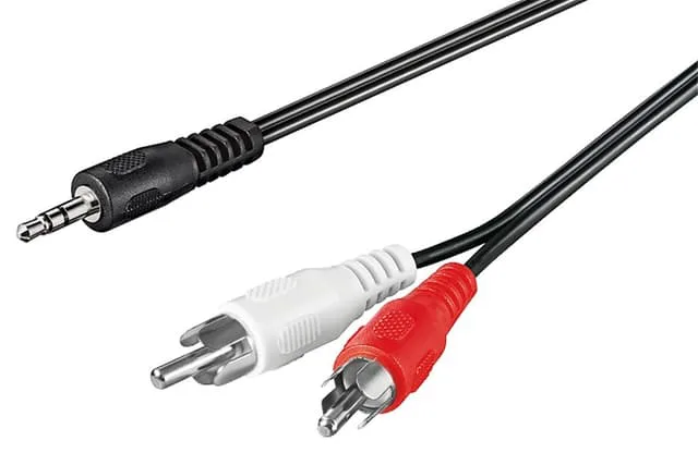 Audio Adapter Cable AUX, 3.5 mm Jack to Stereo RCA Plug, 2 m, Sharkskin Grey