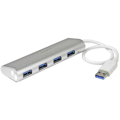 Startech .com Bärbar USB 3.0-hubb med 4 portar och inbyggd kabel