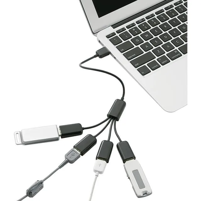 Renkforce 4 Port USB 2.0-Hub Svart
