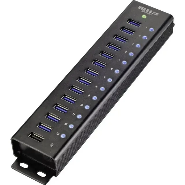 Renkforce 13 Port USB-Hub 3.0 Aluminiumhölje,