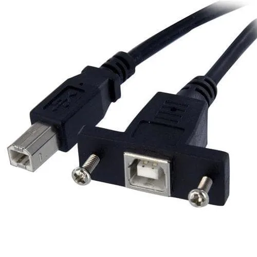 StarTech.com 3 ft Panel Mount USB Cable B to B
