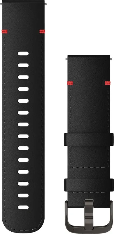 Garmin Quick Release klockrem i läder 22mm (svart)
