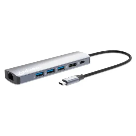 MANHATTAN 6-in-1 4K USB-C Dockingstation