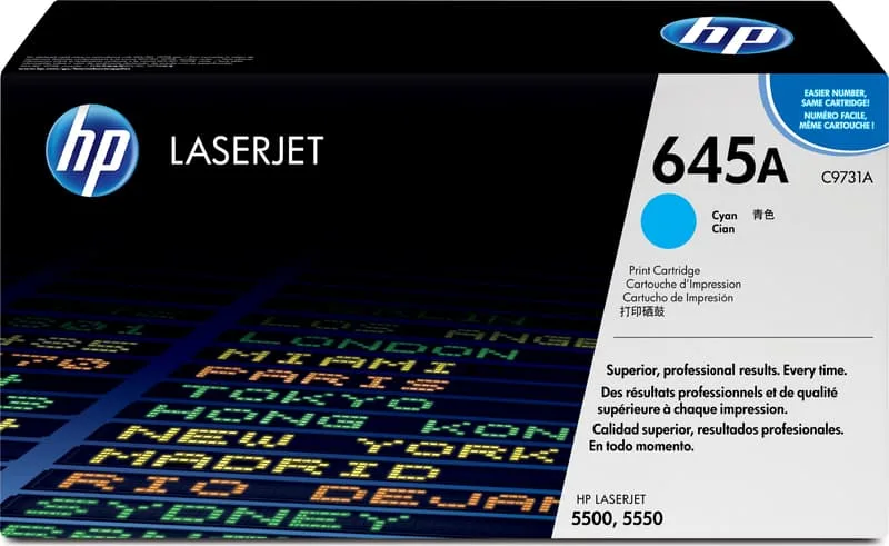HP 645A – C9731A – 1 x cyan – tonerkassett – för färg LaserJet 5500, 5550