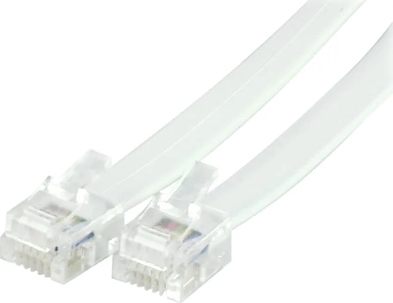 Deltaco Modular cable RJ12/6C 2m