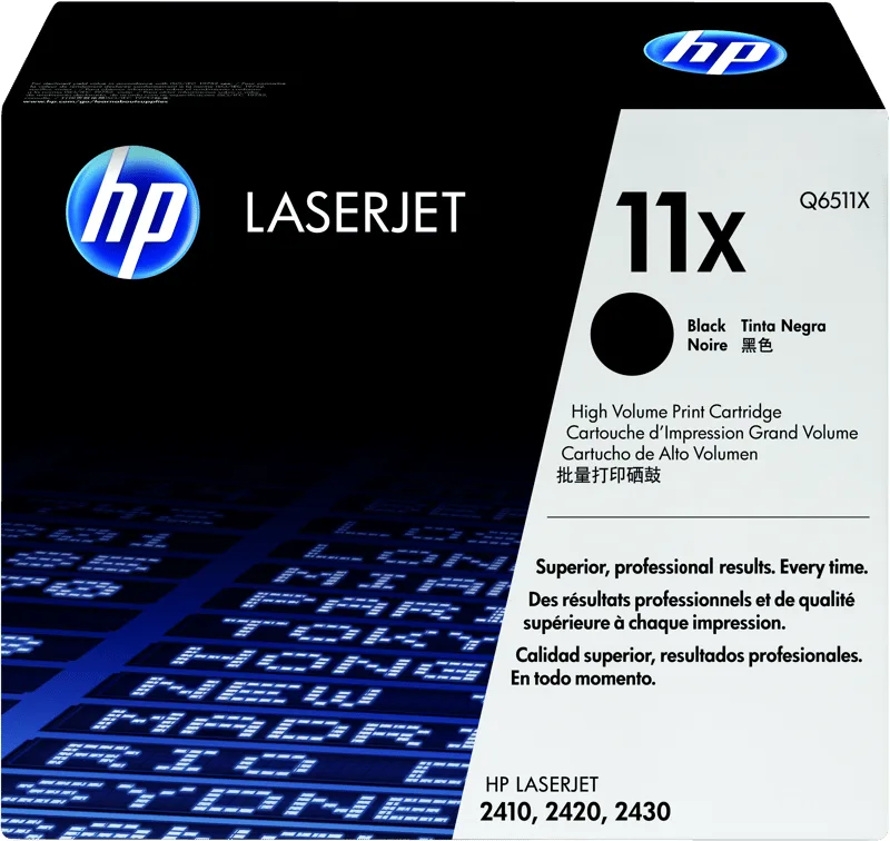 HP Q6511X 11X högt utbyte original LaserJet tonerpatron, svart, ett paket