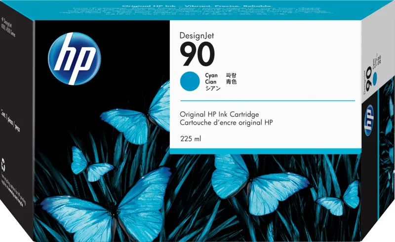HP Bläck Cyan No.90