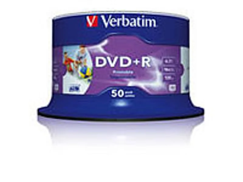 Verbatim 43512 4,7 GB 16 x Bred Bläckstråle Utskrivbar DVD+R