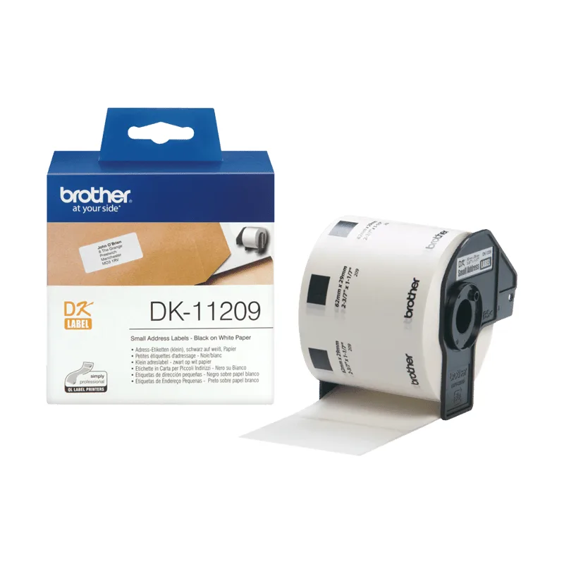 Etikett Papper 29x62mm Svart/Vit