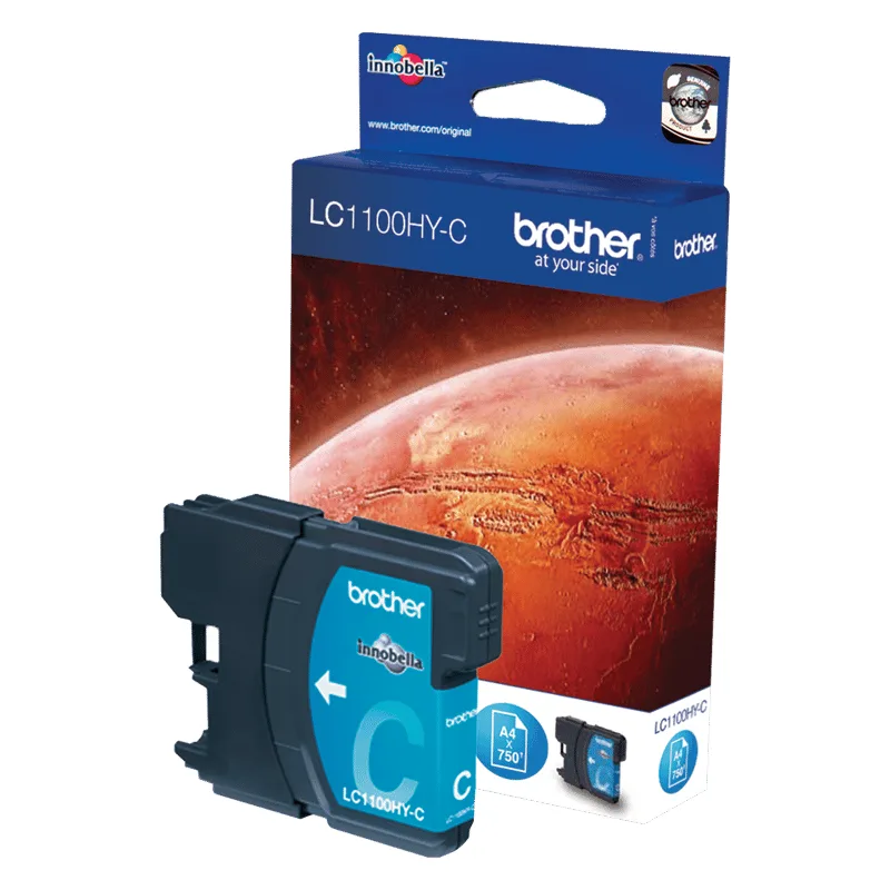 Brother Bläck Cyan LC1100HYC 750 SIDOR