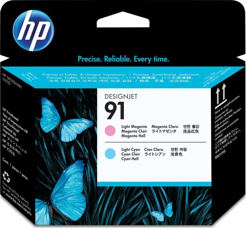 HP 91 - ljus magenta, ljus cyan