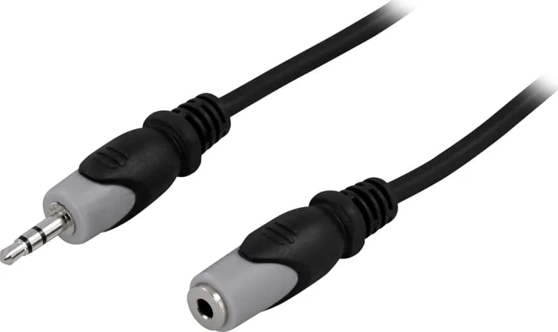Förlängning ljudkabel stereo 3,5 mm, 0,5 m