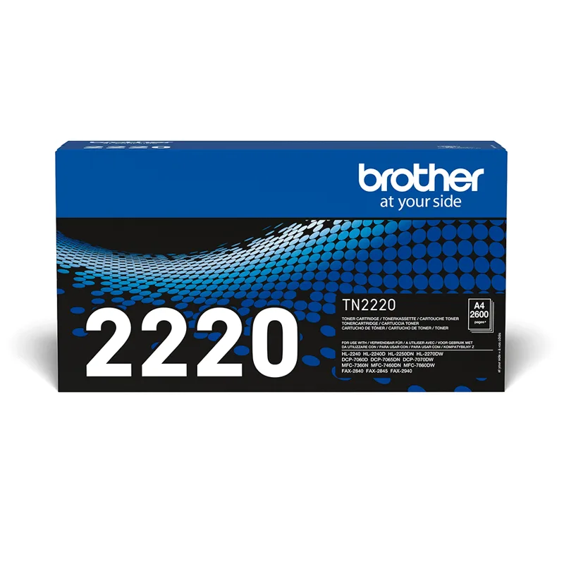 Brother TN2220 ersätter DCP 7055 7057 7060 7065 7070 FAX 2840 2845 2940 2950 HL-2130 2132 2135 2140 215 2220 2230 2240 2250 2270 2275 2280 MFC-7360 7460 7470 7860