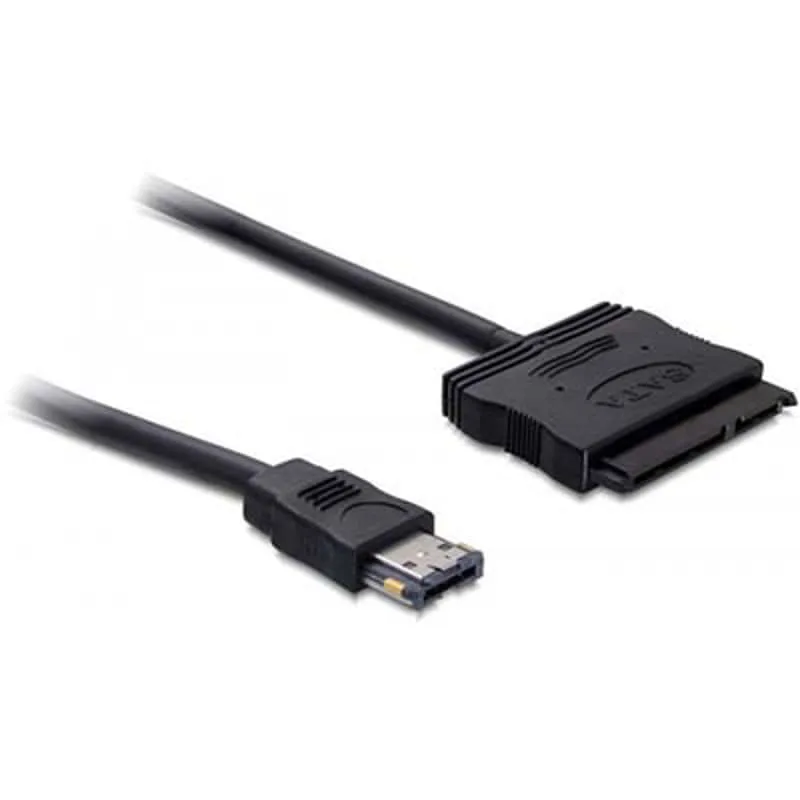 DeLOCK Power Over eSATA till SATA ström och HDD-kabel, 5-12V, 0,5m (84402)