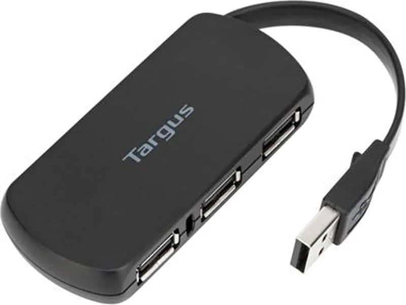 Targus ACH114EU gränssnittshubbar USB 2.0 480 Mbit/s Svart