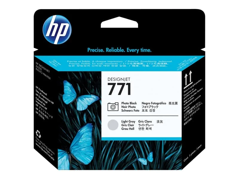 HP 771 - ljusgrå, foto-svart