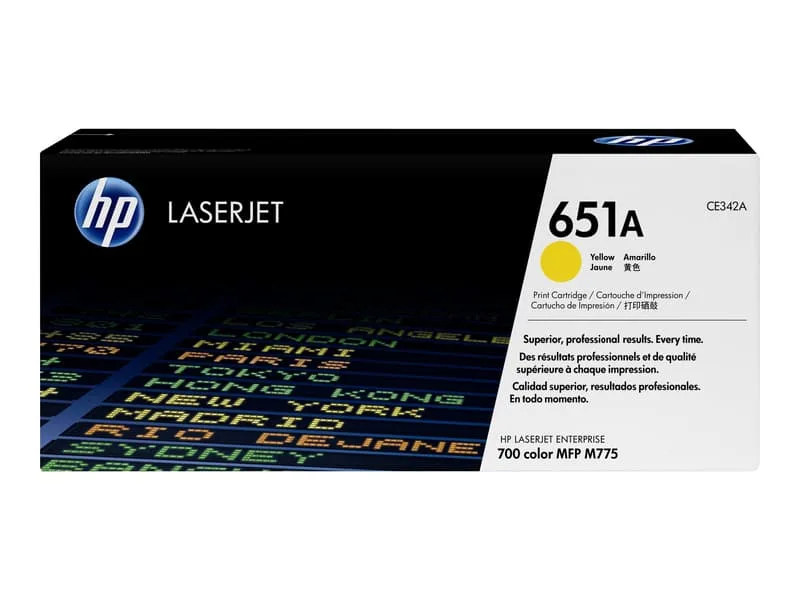 HP 651A Gul, LaserJet Enterprise 700 Color MFP M775 Series