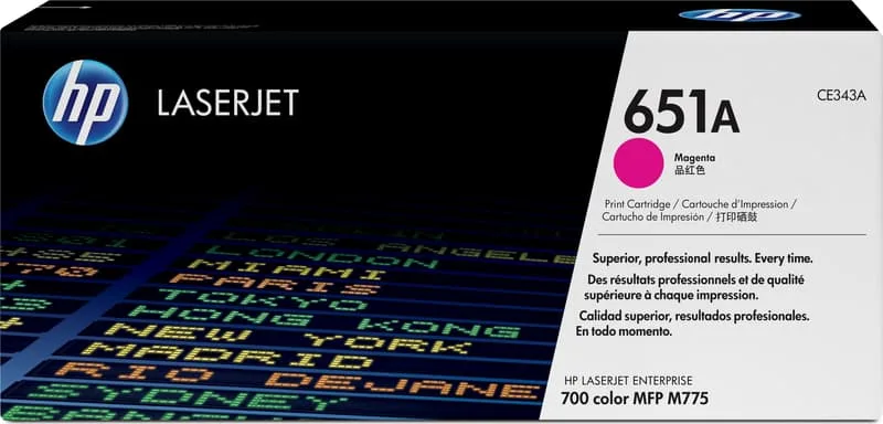 HP 651A Magenta, LaserJet Enterprise 700 Color MFP M775 Series