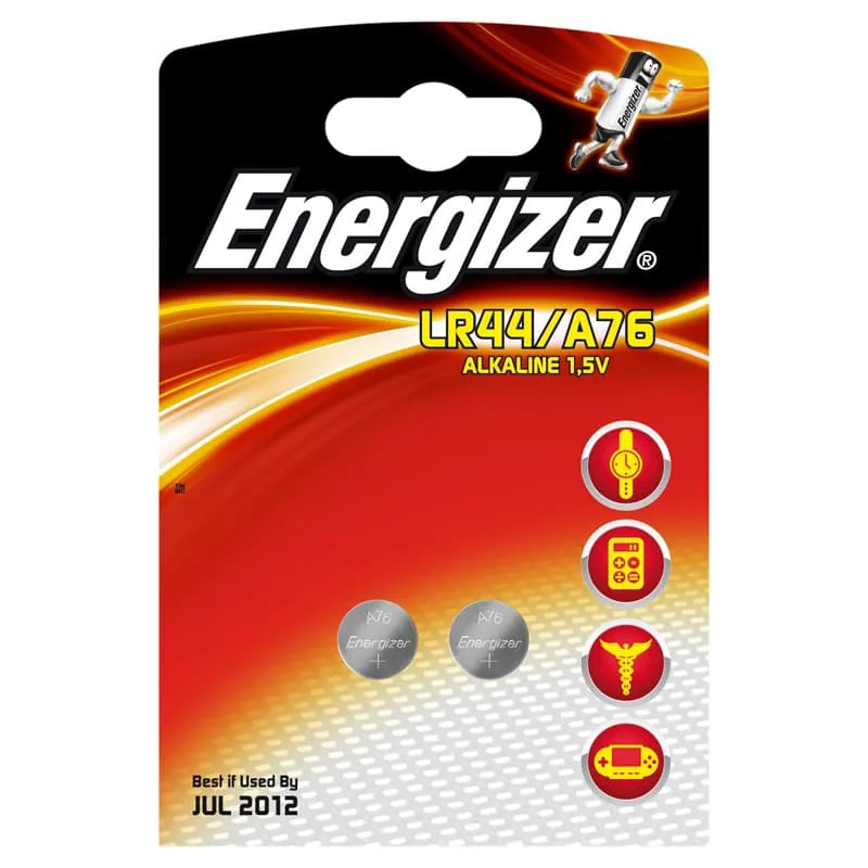 Batteri Alkaline LR44/A76 1.5V 2-Pack