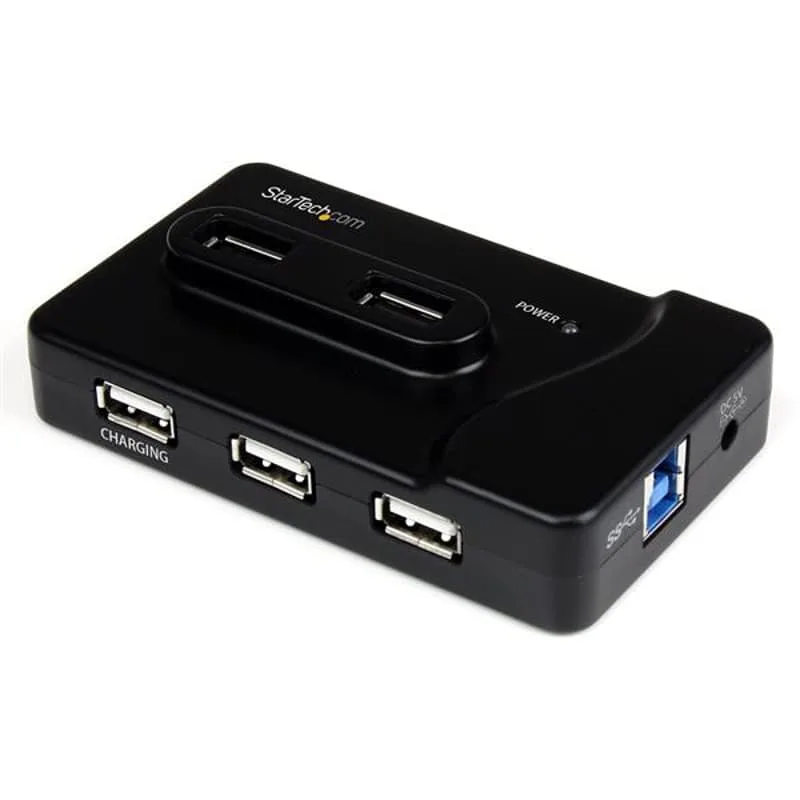 StarTech.com USB 3.0-/USB 2.0-kombohubb med 6 portar och 2A laddningsport
