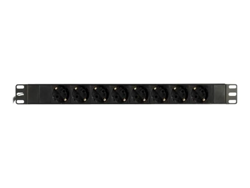 PDU, 8 x CEE 7/4, 1 x CEE 7/7, 2 m, svart