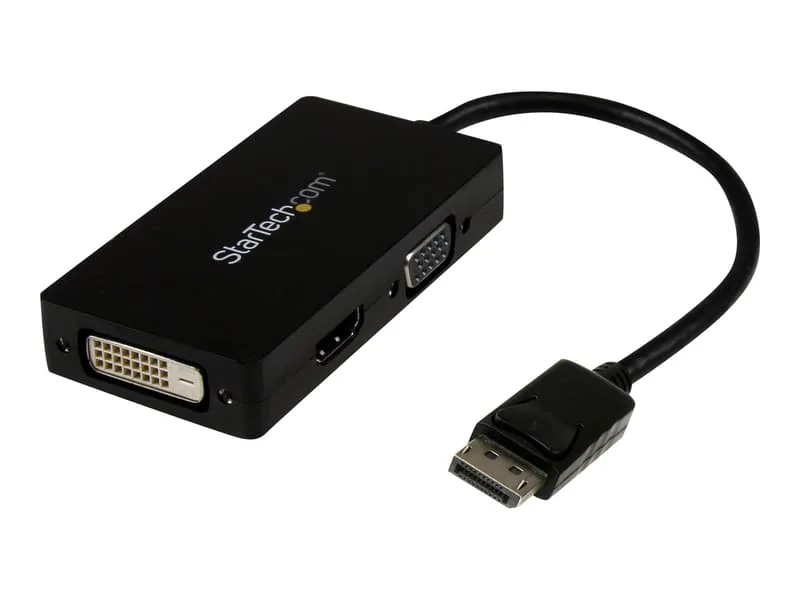 StarTech.com A/V-reseadapter: 3-i-1 DisplayPort till VGA-, DVI- eller HDMI-konverterare