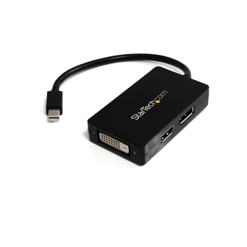 StarTech.com A/V-reseadapter: 3-i-1 Mini DisplayPort till DisplayPort-, DVI- eller HDMI-konverterare