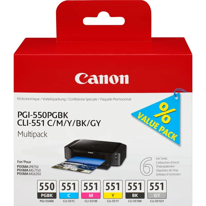 Canon Bläck Multipack PGI-550/CLI-551